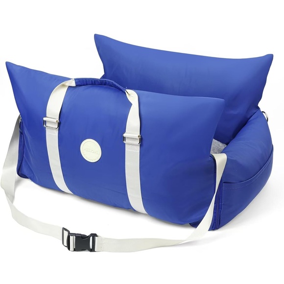 Vibrant blue MeeHoms dog pet washable booster car seat with carrying handles NEW - Picture 2 of 14